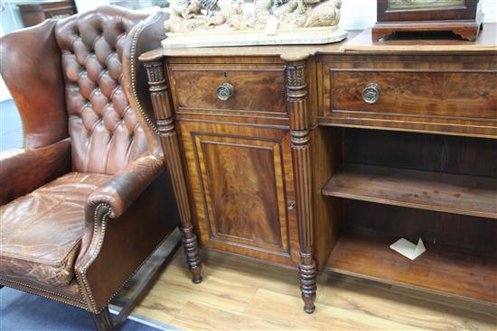 Attributed to Gillows of Lancaster. A Regency mahogany dwarf bookcase, W.6ft 10in. D.1ft 3in. H.3ft 1in.